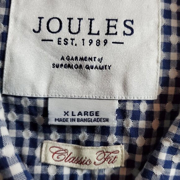 Joules Hammond Men’s XL Classic Fit Gingham Button Down Shirt 100% Cotton - Picture 5 of 8